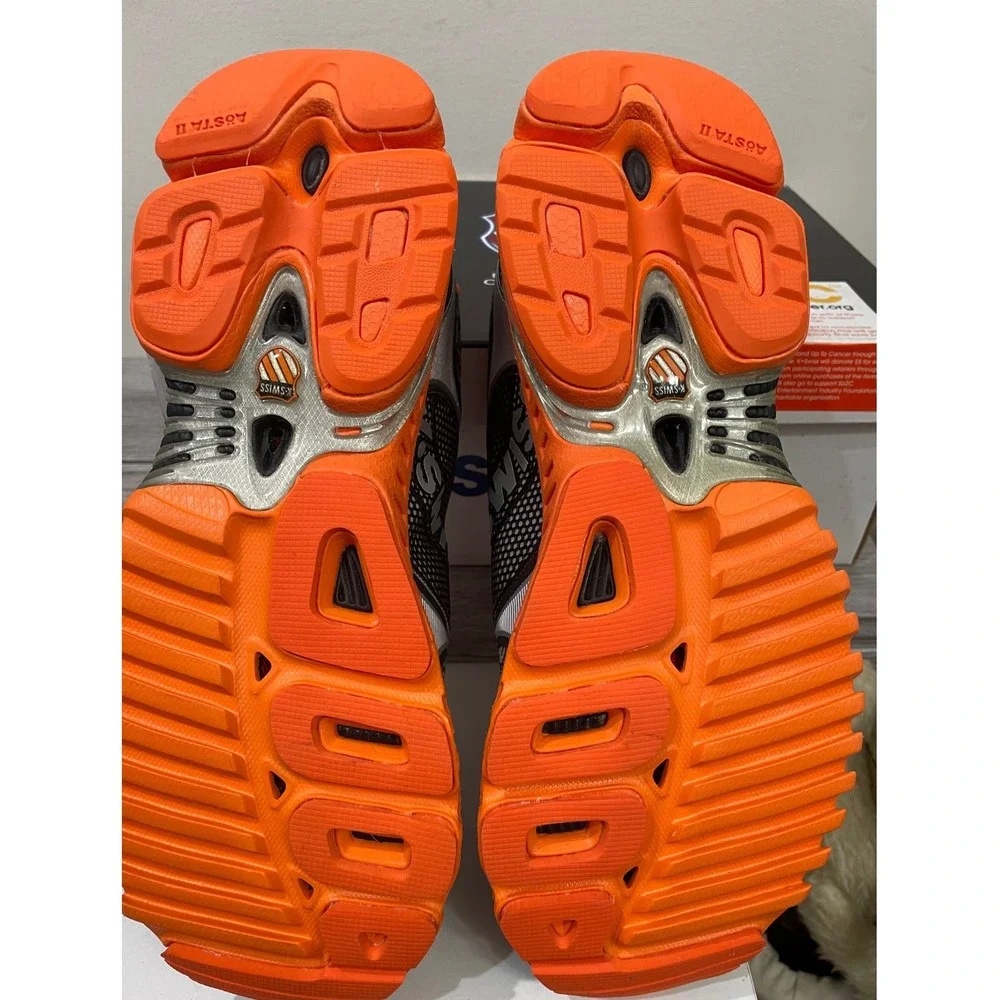 K-Swiss Kwicky Blade-Light SU2C Mens Running‎ Shoes 8 Orange Grey 02941044